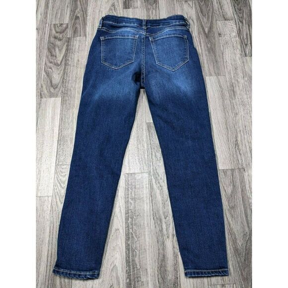 Old Navy Womens Blue The Rockstar Mid Rise Slim Fit Cropped Jeans Size 0 Regular - Picture 2 of 11